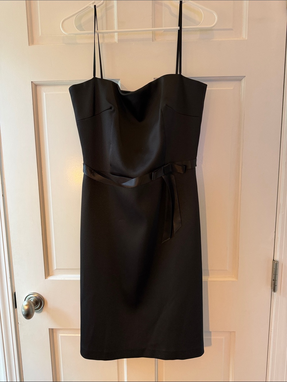 Laundry By Shelli Segal Black Cowl-Neck Spaghetti Strap Dress